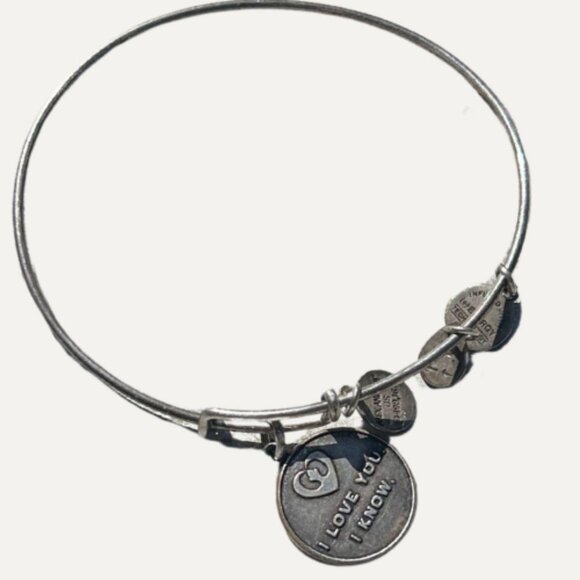Star Wars Alex and Ani “I Love You / I Know” Bangle Bracelet – Silver Tone - Picture 1 of 2